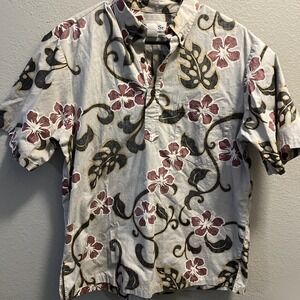 Bishop Street Apparel Hawaiian Shirt Mens Size Med Hawaii Floral Made in Hawaii